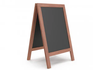 Chalkboard street display mockup 02 3D Model