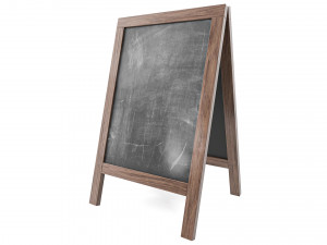 Chalkboard street display mockup 03 3D Model