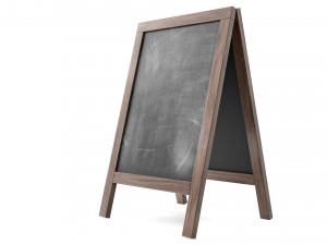 Chalkboard street display mockup 03 3D Model