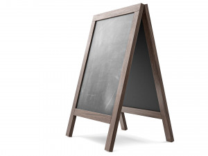 Chalkboard street display mockup 03 3D Model