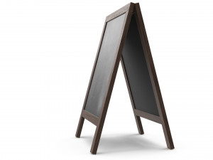 Chalkboard street display mockup 03 3D Model