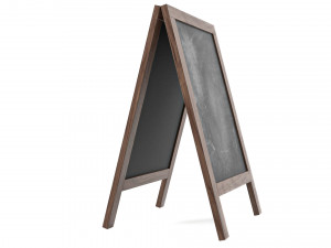 Chalkboard street display mockup 03 3D Model