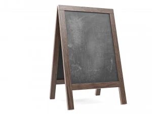 Chalkboard street display mockup 03 3D Model