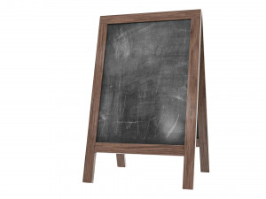 Chalkboard street display mockup 03 3D Model
