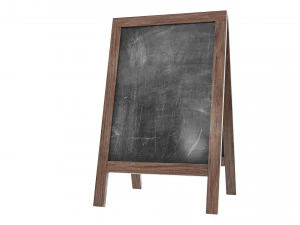 Chalkboard street display mockup 03 3D Model