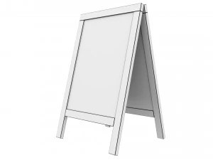 Chalkboard street display mockup 03 3D Model