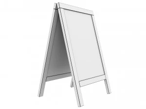 Chalkboard street display mockup 03 3D Model