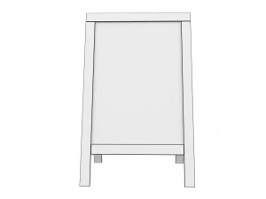 Chalkboard street display mockup 03 3D Model