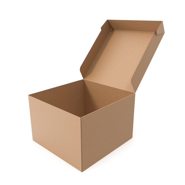 Cardboard box 05 3D-Modell .c4d .max .obj .3ds .fbx .stl .blend 