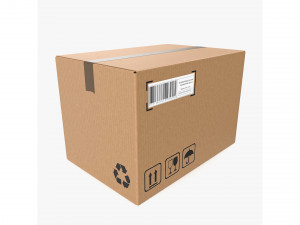 Cardboard box 10 3D-Modell