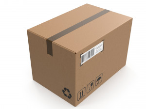 Cardboard box 10 3D-Modell