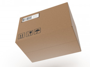 Cardboard box 10 3D-Modell