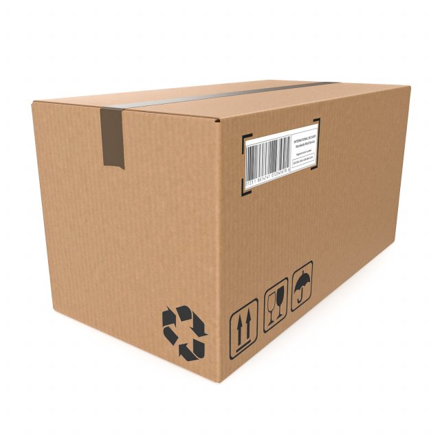 Cardboard box 12 Modello 3D .c4d .max .obj .3ds .fbx .stl .blend 