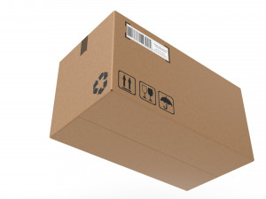 Cardboard box 12 Modello 3D