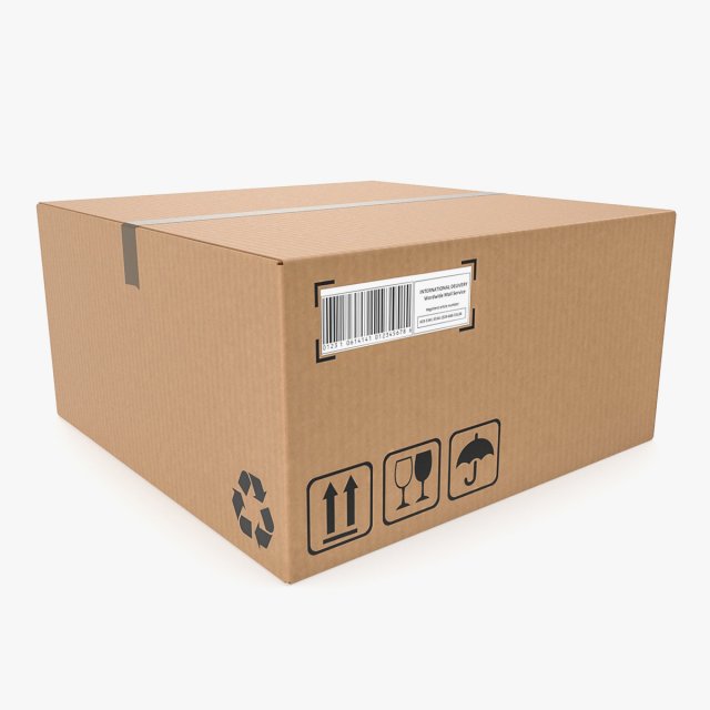 Cardboard box 13 Model 3D .c4d .max .obj .3ds .fbx .stl .blend 