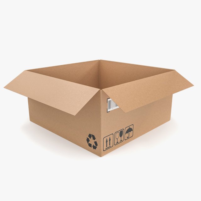 Cardboard box 19 Modello 3D .c4d .max .obj .3ds .fbx .stl .blend