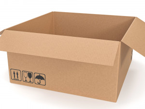Cardboard box 19 Modello 3D