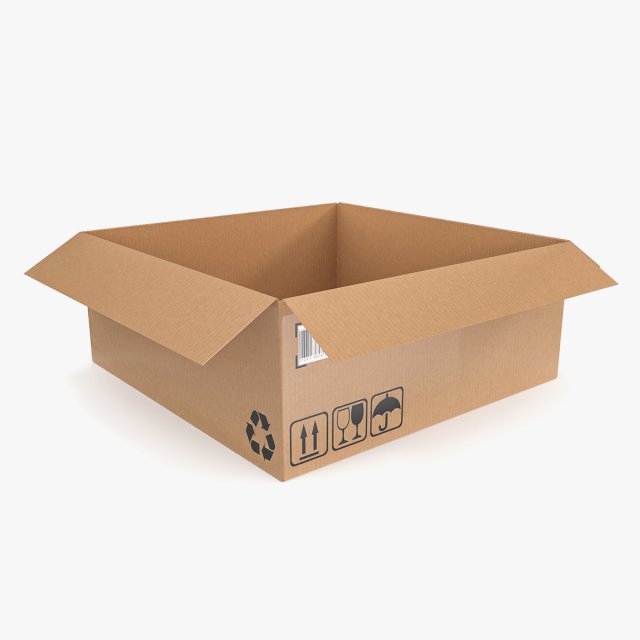 Cardboard box 20 Modello 3D .c4d .max .obj .3ds .fbx .stl .blend 
