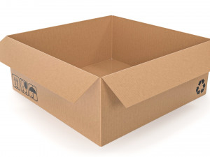 Cardboard box 20 Modello 3D