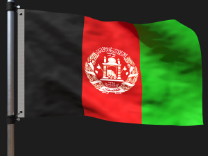 Flag of afghanistan 3D-Modell