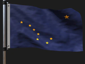 bandera de alaska Modelo 3D