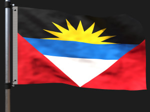 Flag of antigua-and-barbuda 3D Model