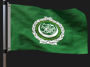 Bandiera della lega araba Modello 3D