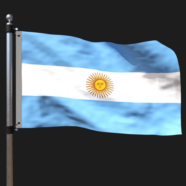 Flag of argentina Modèle 3D .c4d .max .obj .3ds .fbx .stl .blend 