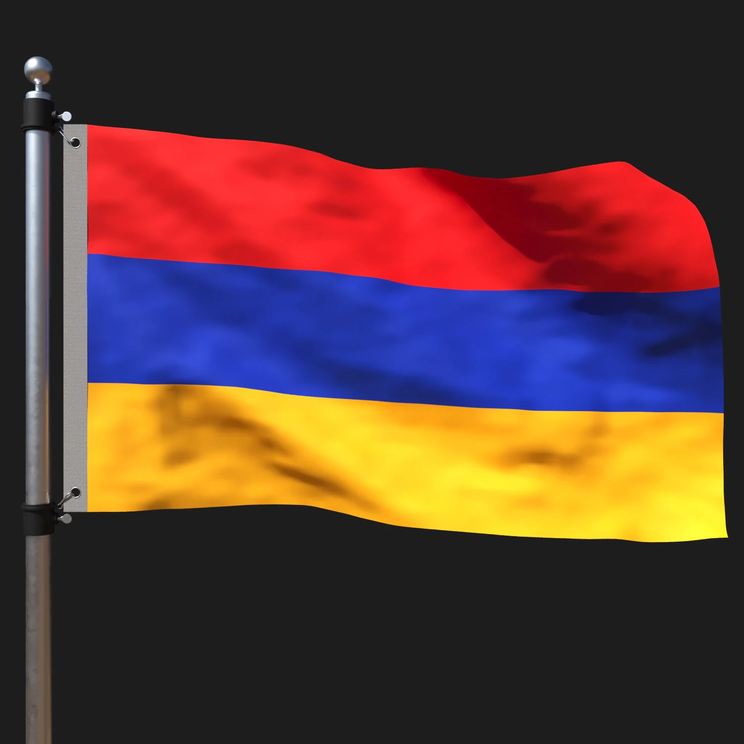 Flag of armenia 3D Model .c4d .max .obj .3ds .fbx .stl .blend 