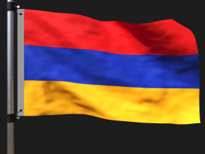 Flag of armenia 3D Model