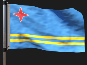 Flag of aruba 3D मॉडल