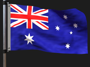 Flag of australia 3D Model
