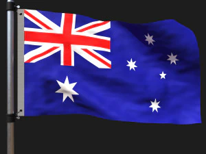 Drapeau de l'Australie Modèle 3D