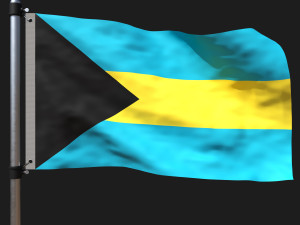 Flag of bahamas Model 3D
