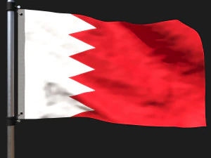 바레인의 국기 3D 모델