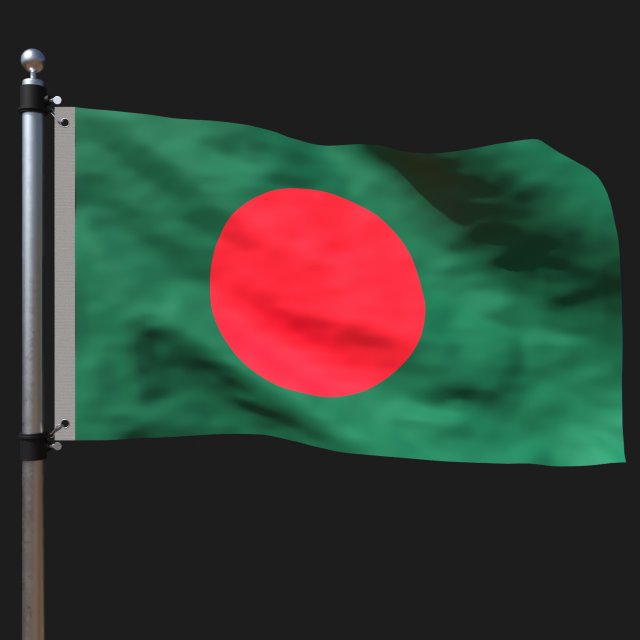 Flag of bangladesh Modelo 3D .c4d .max .obj .3ds .fbx .stl .blend 