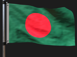 Flag of bangladesh Model 3D