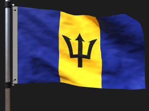 Flag of barbados Modèle 3D