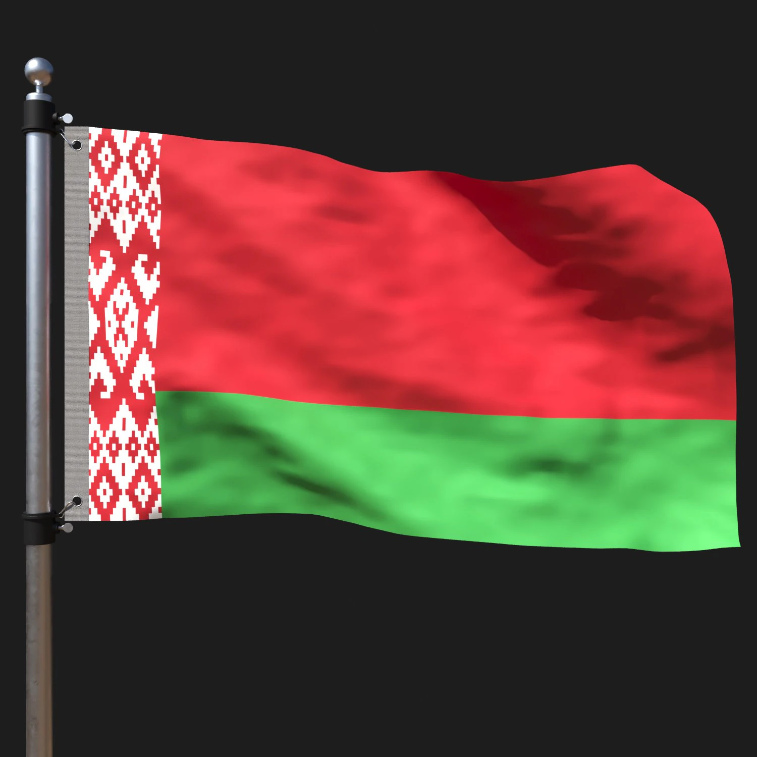 Flag of belarus 3D Model .c4d .max .obj .3ds .fbx .stl .blend