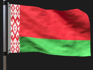 Vlag van Wit-Rusland 3D Model