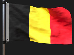 Flag of belgium 3D Model