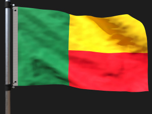Flag of benin 3D Model