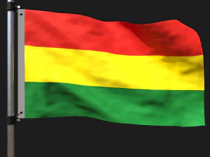 Bandeira da Bol&iacute;via Modelo 3D