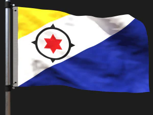 Flag of bonaire 3D Model