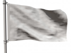 Flag of bosnia and herzegovina 3D Model