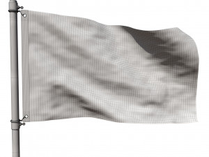 Flag of bosnia and herzegovina 3D Model