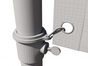 Flag of bosnia and herzegovina 3D Model