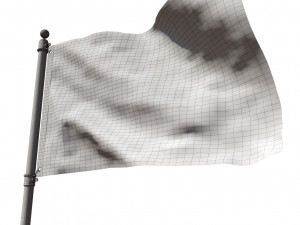 Flag of bosnia and herzegovina 3D Model