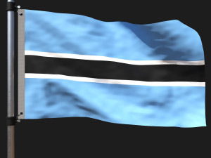 Flag of botswana 3D Model