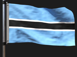 Bandeira do Botsuana Modelo 3D